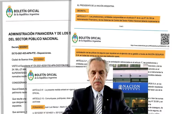Gobierno de Fernández: organismos del Estado contrataron casi 600 pólizas con Nación Seguros
