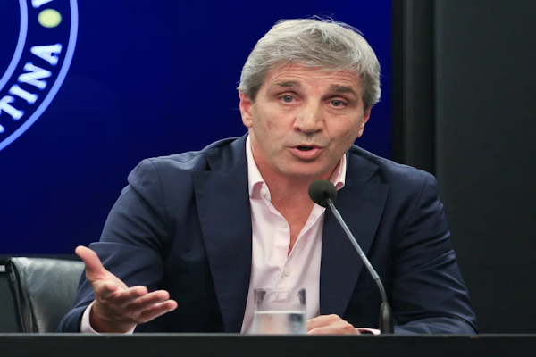 Inflación: Luis Caputo, conforme con la desaceleración