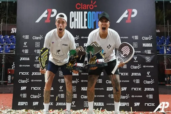 Pádel: Aguirre y Alfonso lograron el “triplete” en Chile