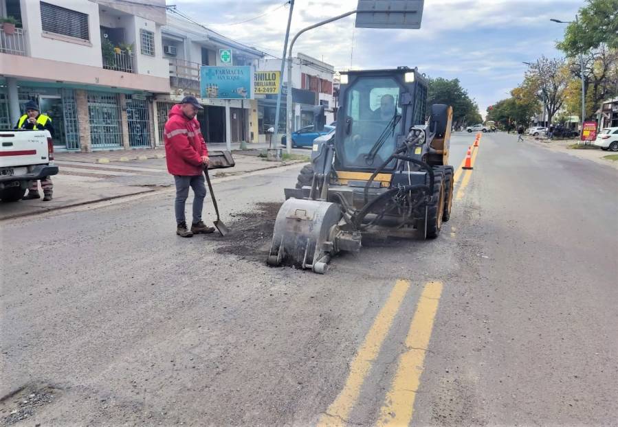Comenzaron los arreglos en avenida 7 de Marzo en Santo Tomé