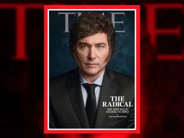 Javier Milei es tapa de la revista Time
