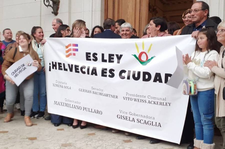 Declararon ciudades a Helvecia, Villa Minetti y General Alvear