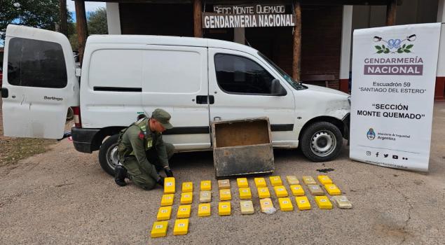 Interceptaron en Santiago del Estero 33 kilos de cocaína que venían para Santa Fe
