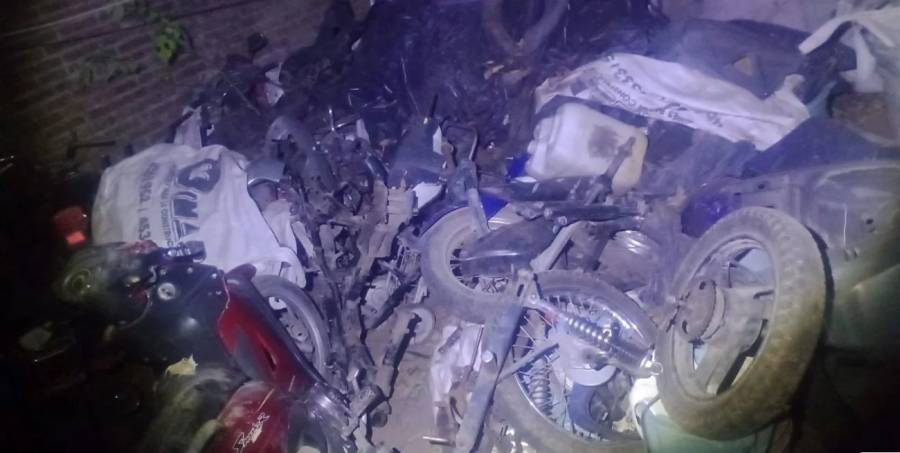Hallan motos robadas y motores en un desarmadero del norte de la ciudad de Santa Fe