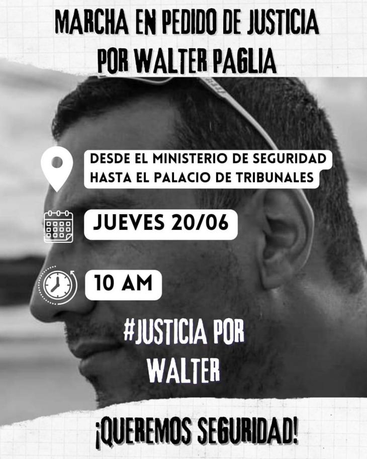 Marcha para pedir justicia por el crimen de Walter Paglia