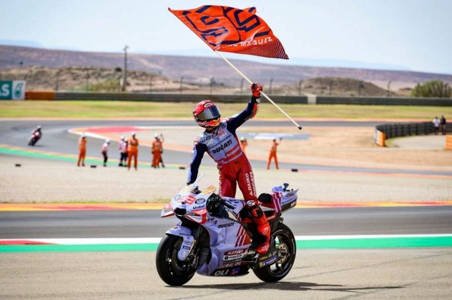 Marc Márquez se quedó con el Gran Premio de Aragón de MotoGP