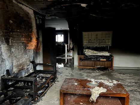 Una familia salvó su vida de milagro al incendiarse su casa