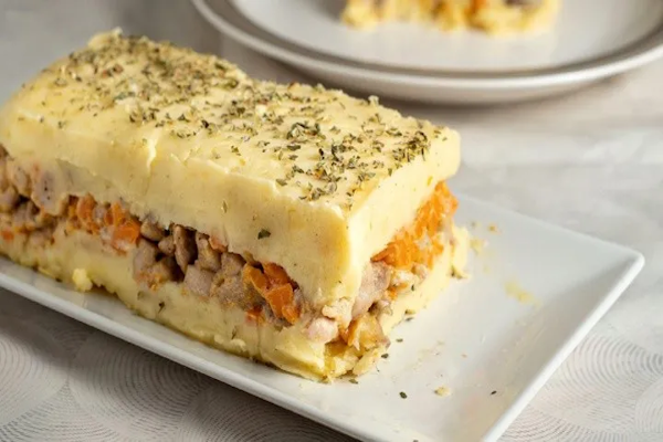 Receta de pastel de papa con pollo