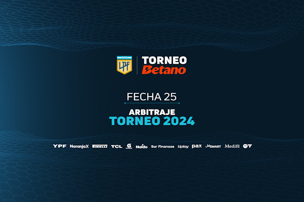LPF: árbitros para la 25ª jornada