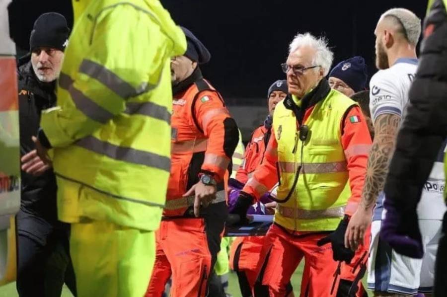 Un jugador convulsionó y se suspendió el partido entre Fiorentina e Inter