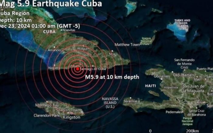 Un terremoto de 6 grados de magnitud sacudió una región de Cuba
