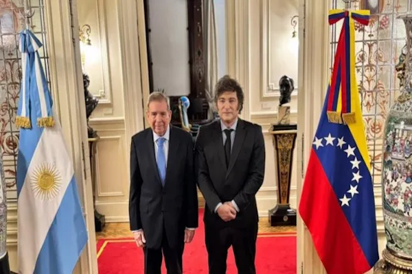 Javier Milei recibió al presidente electo de Venezuela Edmundo González Urrutia