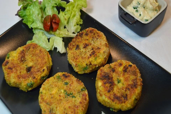 Hamburguesas de atún con verduras