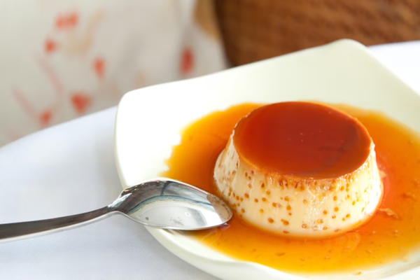 Flan sin azúcar, sin huevos y sin prender el horno