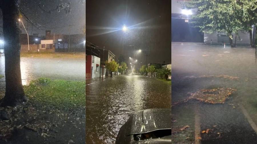 Fuerte temporal en Santa Fe: cayeron más de 90 milímetros de lluvia en menos de dos horas