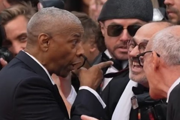 Cannes: Denzel Washington casi se agarra a piñas