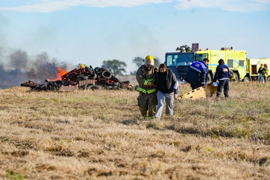 El Aeropuerto de Sauce Viejo mostró eficacia y coordinación ante emergencias