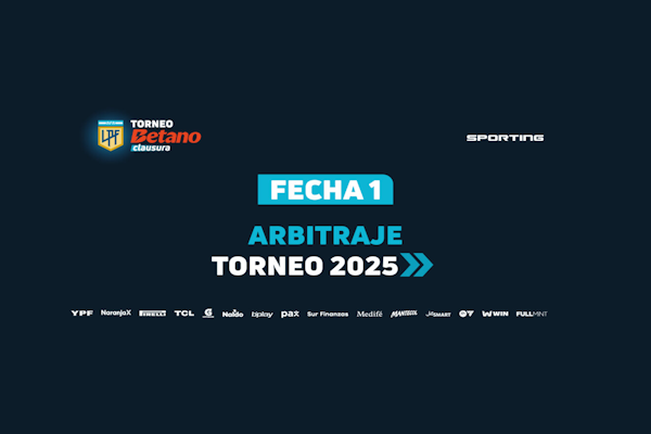 Árbitros definidos para la fecha 1 del Clausura