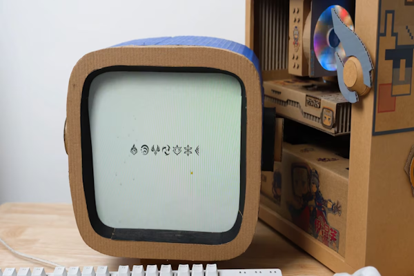 Construyeron un computador con cartón y funcionó