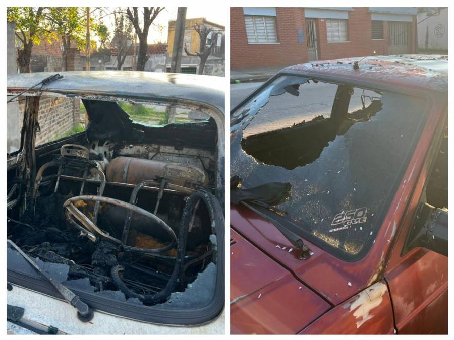 Quemaron autos en la vecinal Roque Sáenz Peña