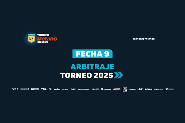 LPF: árbitros para la 9ª jornada