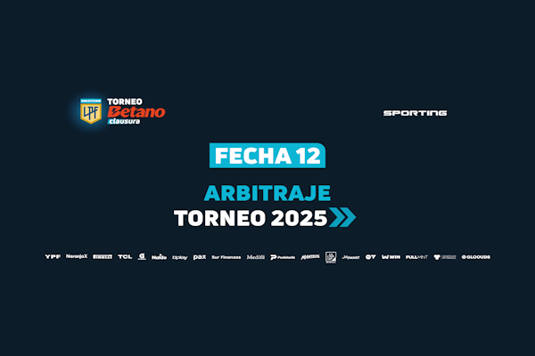 LPF: árbitros para la 12ª jornada