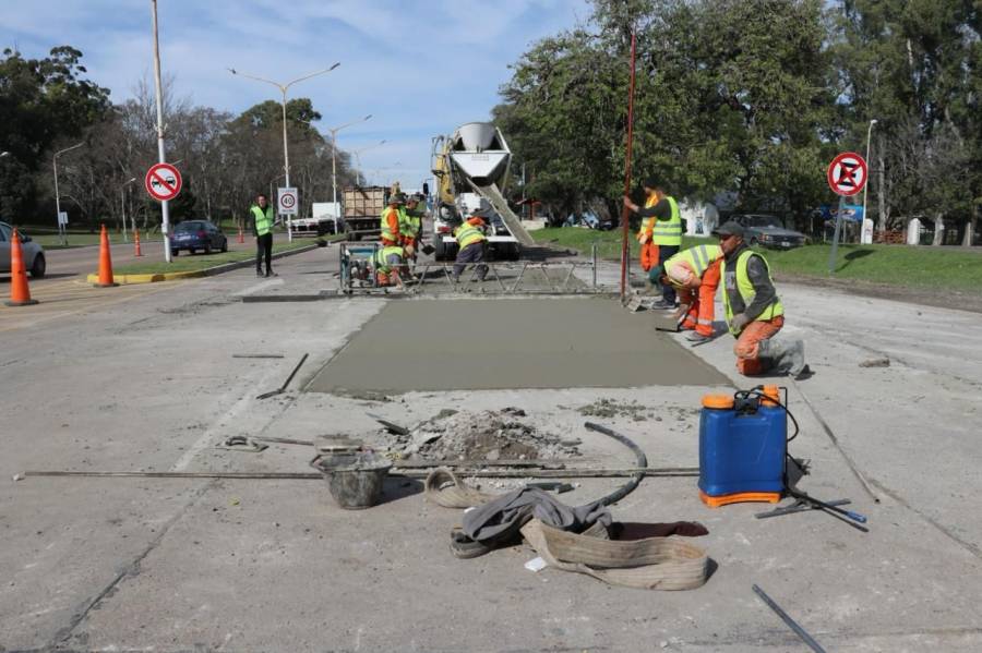 Avanza la obra de bacheo que Santa Fe y Entre Ríos llevan adelante en los accesos al Túnel 