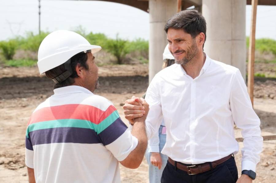 Pullaro y Scaglia supervisaron la construcción del Nuevo Puente Santa Fe-Santo Tomé