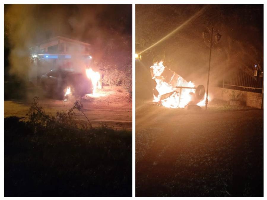 Quemaron un auto y una lancha en Villa California