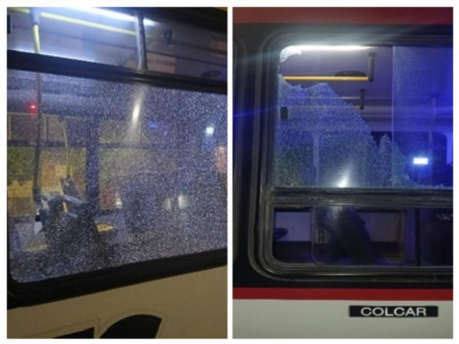 Dos colectivos fueron atacados en Av. Peñaloza y Pedro de Vega