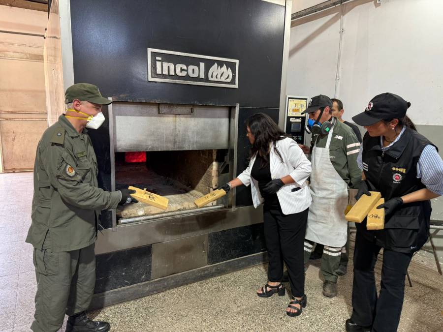 Provincia y Nación incineraron más 500 kilos de marihuana en la ciudad 