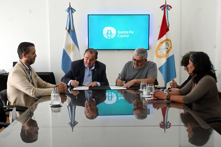 La Municipalidad y ATE firmaron un acuerdo para fortalecer el sistema de videovigilancia en la zona costera