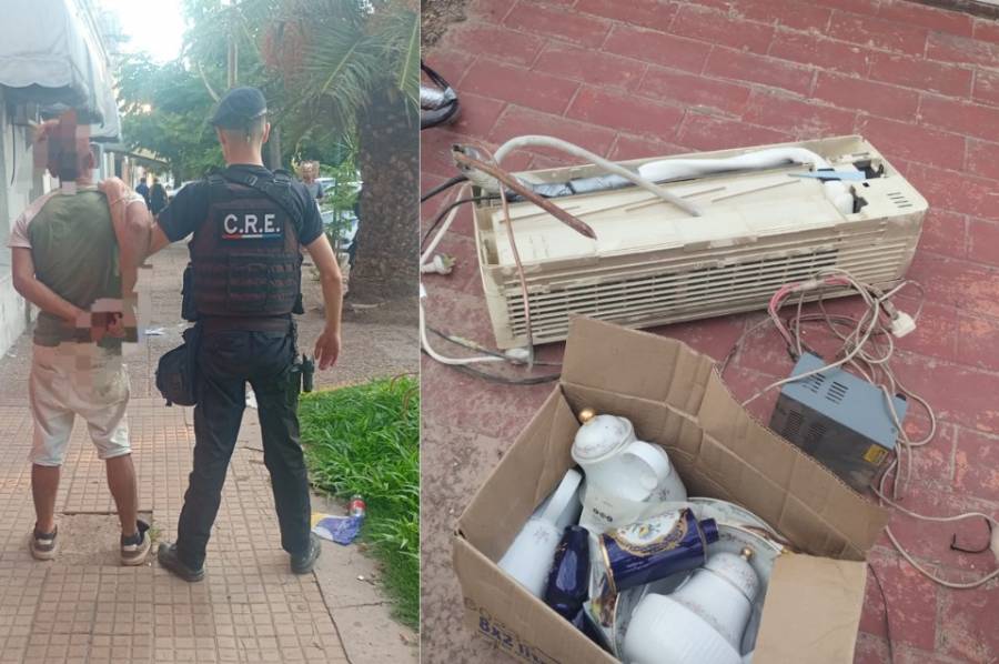 Sorprenden a un hombre dentro de un patio y termina detenido
