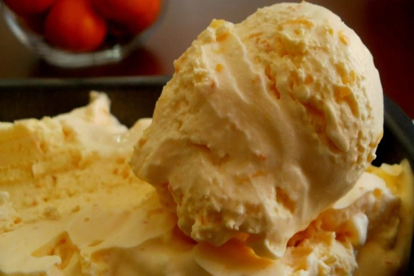 Helado de mandarina, rico y saludable