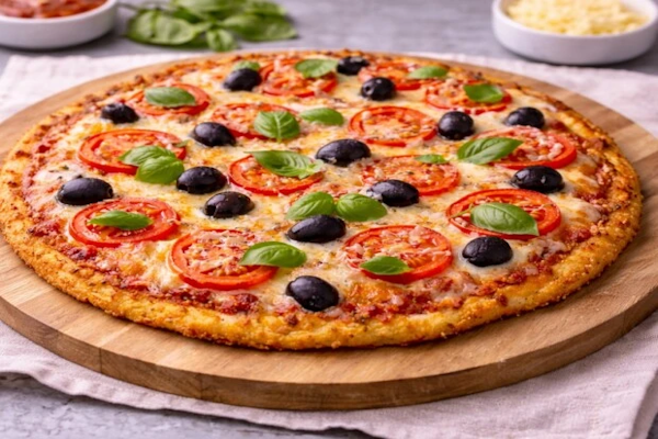 Pizza con masa de papa