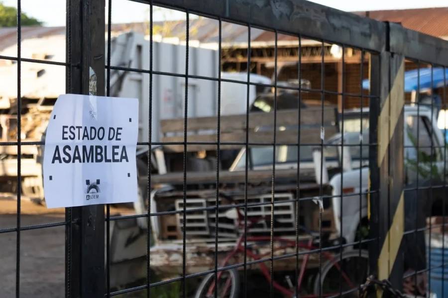 El intendente denunció que el gremio ASOEM bloquea el obrador municipal