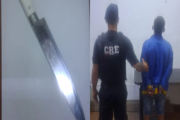 Amenazó a su madre con un cuchillo y fue arrestado 