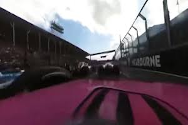 La imagen de la maniobra de Colapinto en una cámara 360°
