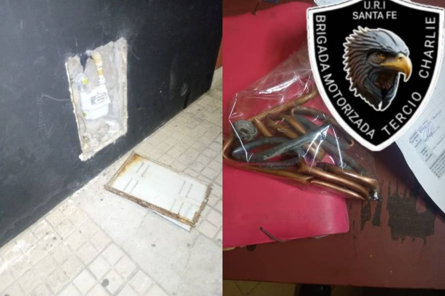 Aprehendieron a un hombre por intentar robar caños de gas en el centro