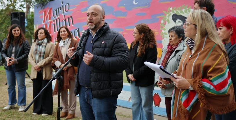 El Concejo inauguró en María Selva un mural homenaje al músico Mario Millán Medina