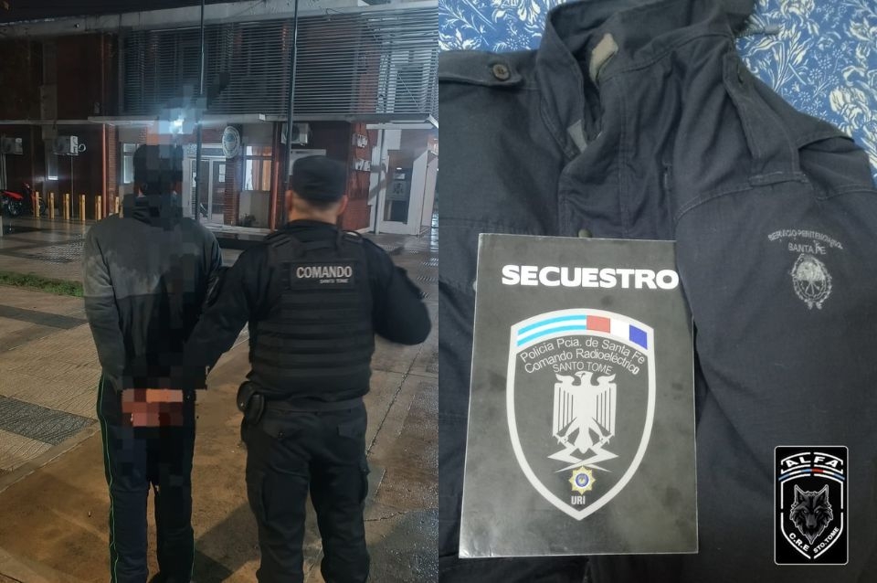 Lo trasladaron por vestir una campera de la Policía