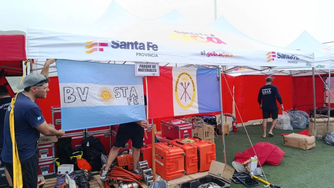 La brigada USAR de Santa Fe comenzó sus tareas en el epicentro de las zonas afectadas por los terremotos en Venezuela