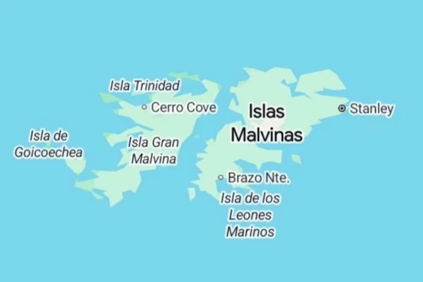 Google Maps usa un doble nombre para las Islas Malvinas