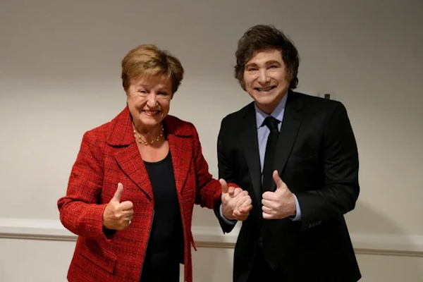 Georgieva visita la Argentina en respaldo político a Milei