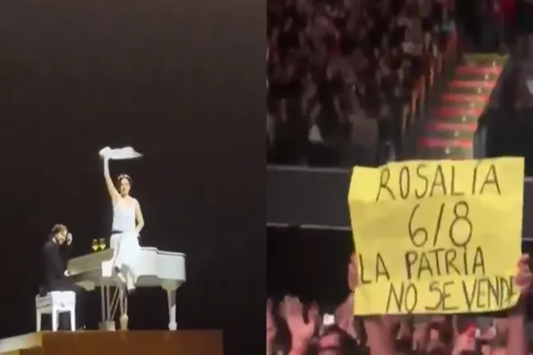 El reclamo del público en el show de Rosalía: “La patria no se vende”