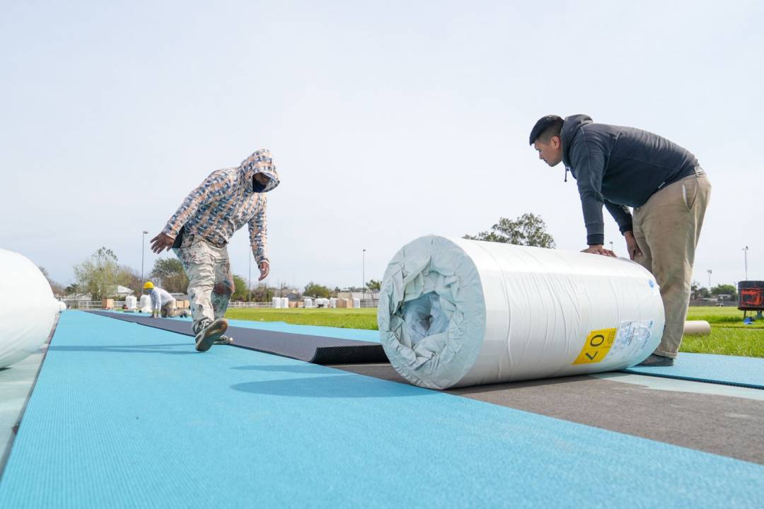 Juegos Suramericanos: avanzan las obras de la nueva pista de atletismo del CARD