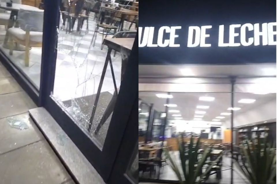 Rompieron el blindex y entraron a robar en una cafetería en macrocentro