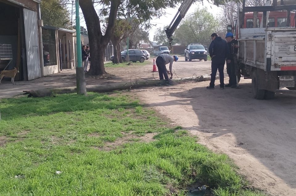 Robaba cables en altura, se cayó y murió