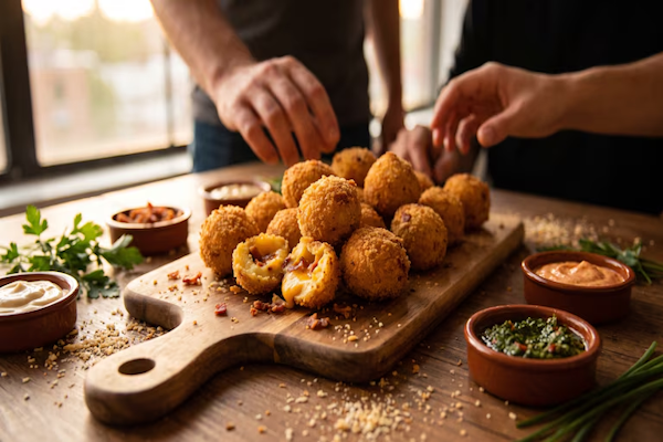Receta de papas rellenas con cheddar y panceta