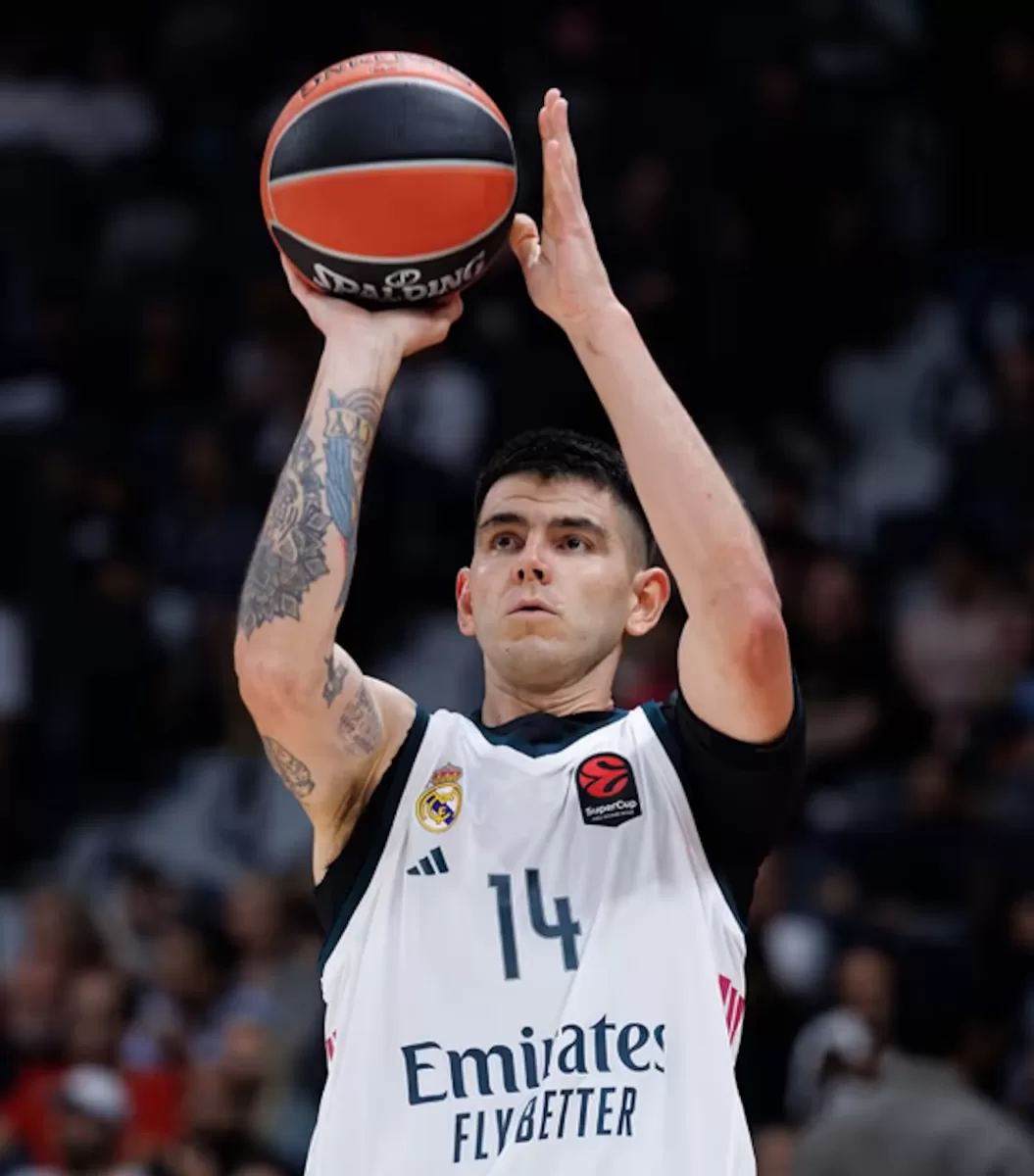 Baja importante en la Selección argentina de básquetbol: Gabriel Deck será operado del hombro izquierdo. Foto: Agencia NA (@realmadridbasket).
